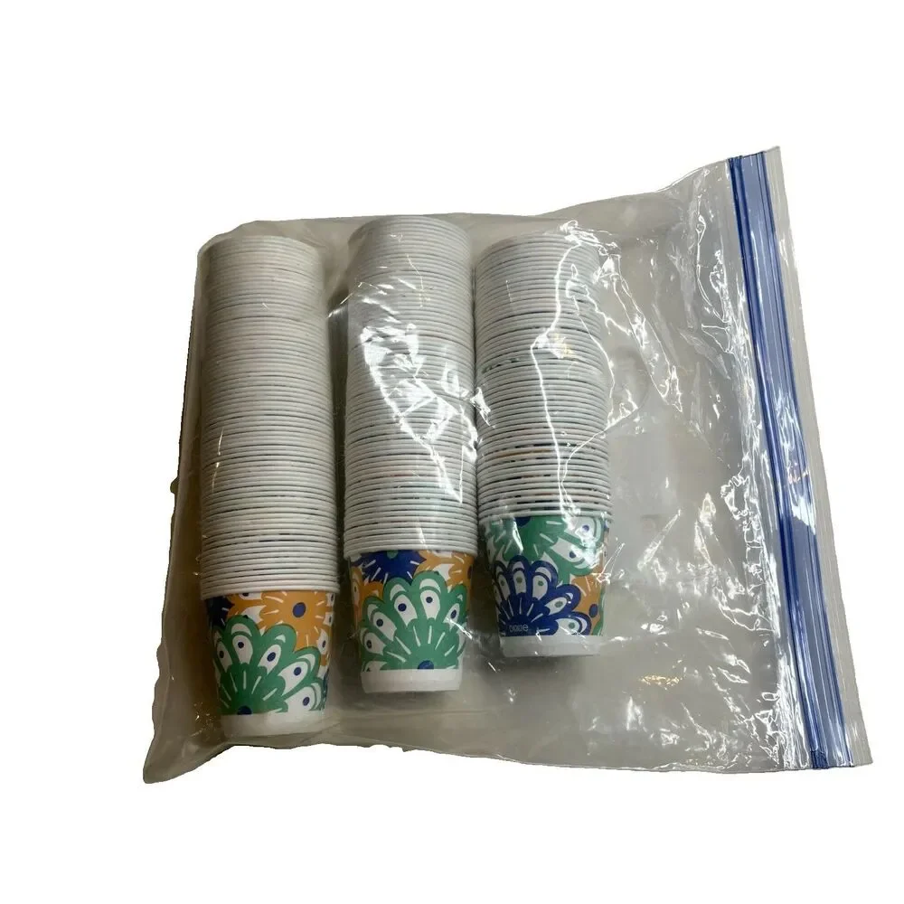 Dixie Cups 3 oz Floral Blue Collection Bathroom Cups 100s New no box